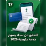 صورة توضيحية للتحقق من سداد رسوم خدمة حكومية