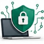 أيقونة الحماية الرقمية والتحقق من المعلومات